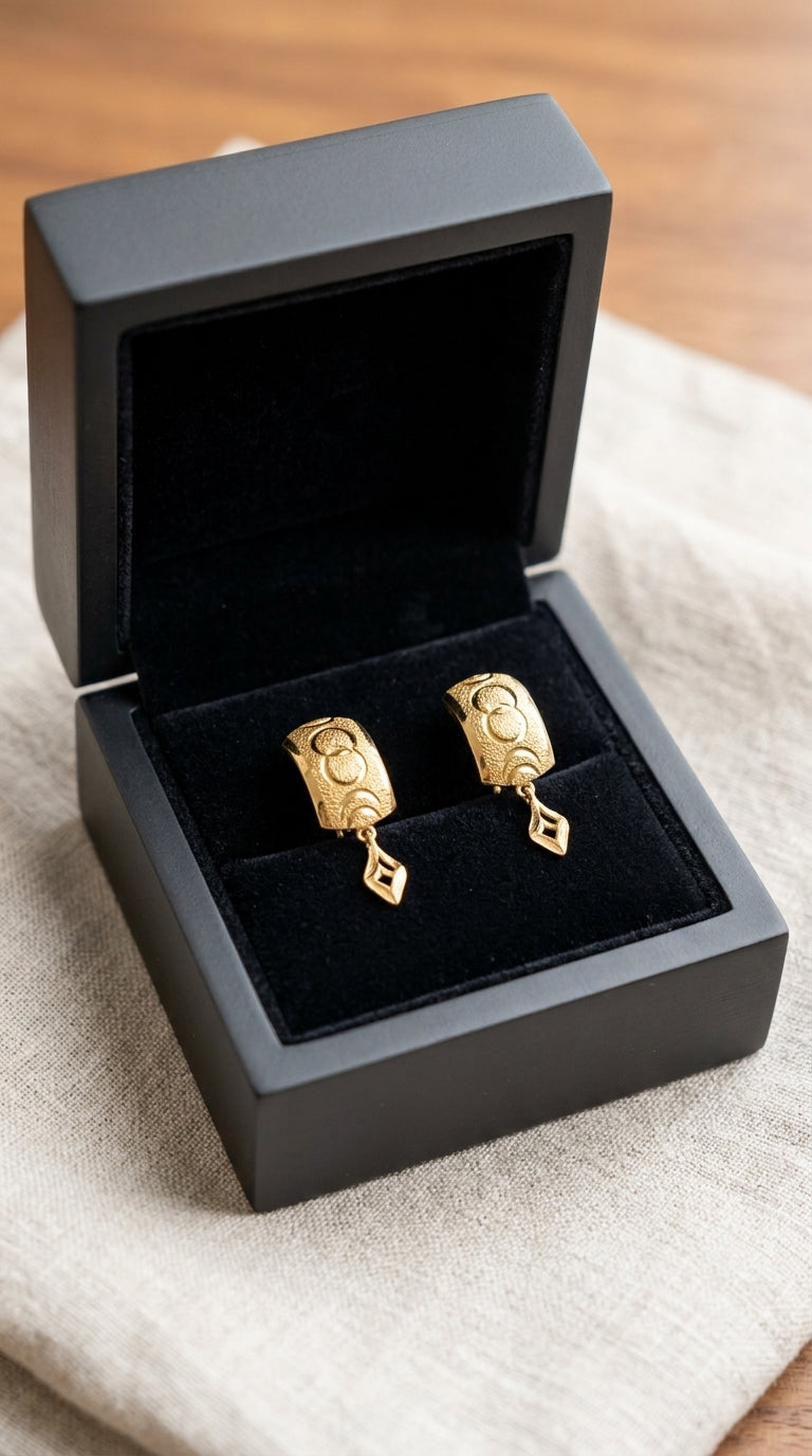 Gold Polish Earrings – Alkarim Artificial Jewellery