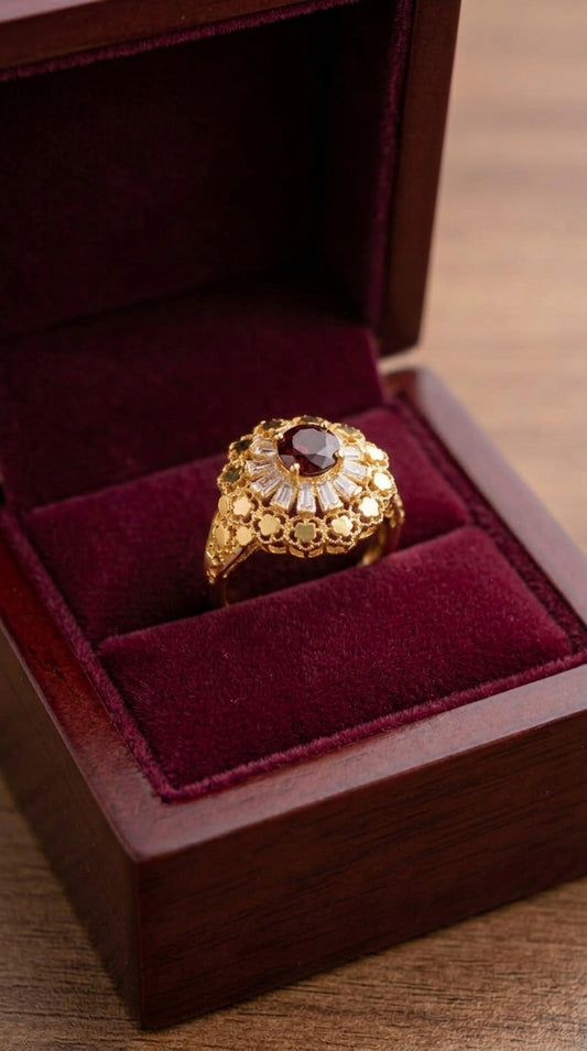 Dazzling RP Gold Polish RIng