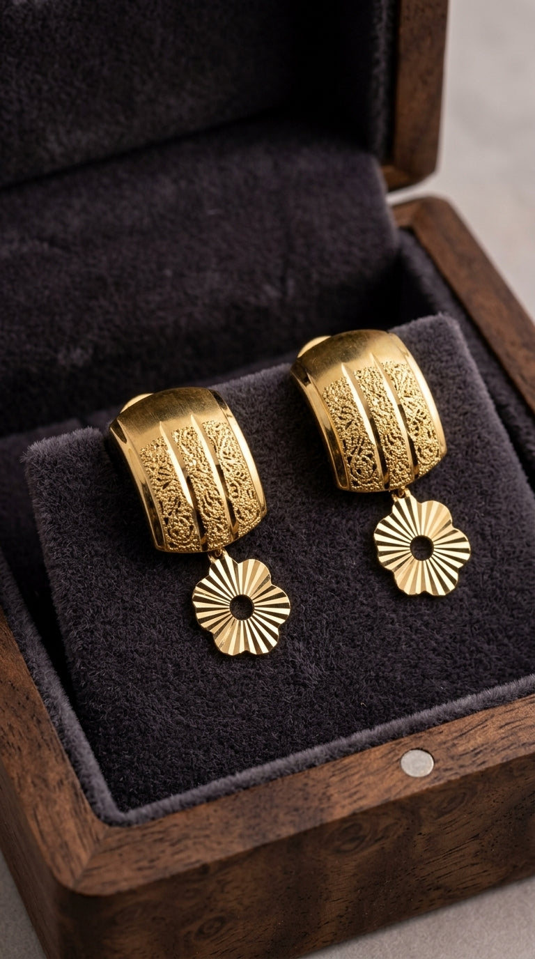 Gold Polish Earrings – Alkarim Artificial Jewellery