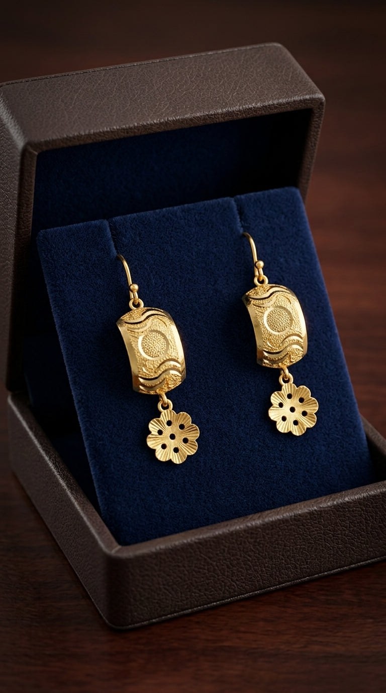 Gold Polish Earrings – Alkarim Artificial Jewellery