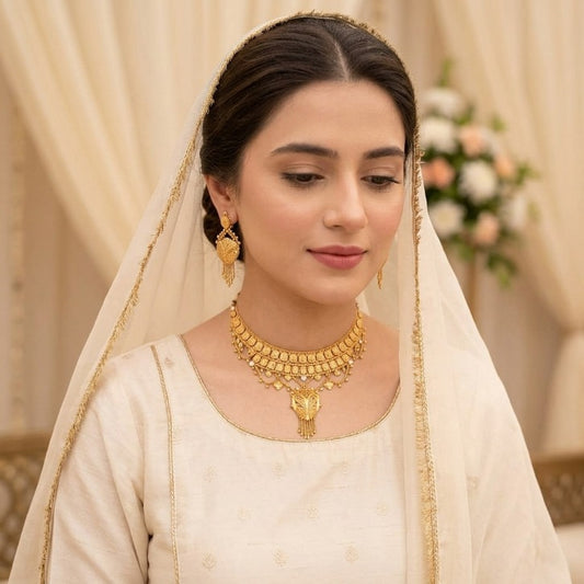 Gold Polish Necklace Set